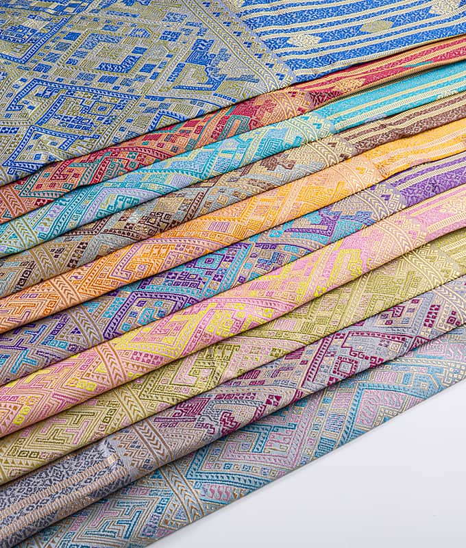 Holle polyester jacquardstof voor Laotiaanse traditionele sarong